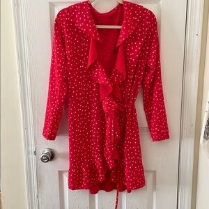 Red Polka Dot Ruffle Dress